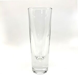Vintage Carlo Moretti Italian Bullet Highball Glass Clear Heavy‎ Base 7"